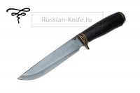 Булатный нож 077, И.Пампуха (легированный булат), в бронзе
