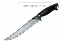 .Нож  Осётр,  белый металл, нержавеющий дамасск, А.Чебурков