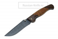 Нож складной Актай-2, береста (дамасская сталь)