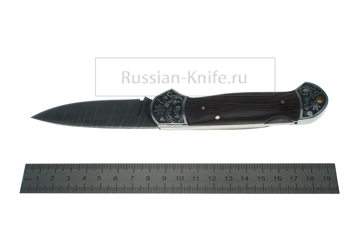 - Нож складной Юнкер-1 (дамасская сталь), А.Жбанов