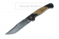 - .Нож складной Варяг-2 (дамасская сталь) карельская берёза
