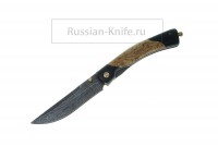 Нож складной "Кайрос" (дамасская сталь), карелка