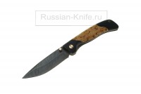 Нож складной Сормовский, граб+карельская береза (дамасская сталь)