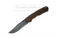 Нож складной Скиф (дамасская сталь), орех