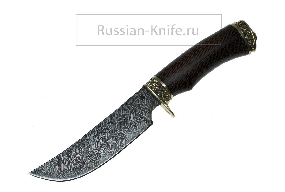 Нож Омуль (дамасская сталь), венге