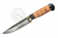 Нож "Филин-4" (дамасская сталь), береста