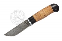 Нож Шкурник-3 (дамасская сталь), береста