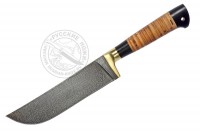 Нож Узбек (дамасская сталь), береста
