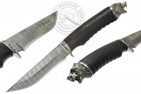 Нож "Лань-2" (дамасская сталь), граб, резьба