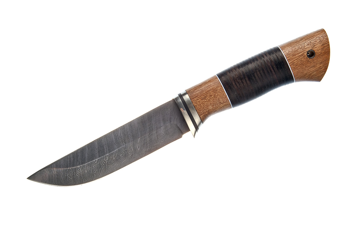 Нож Белка (дамасская сталь), кожа, дерево