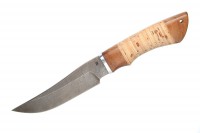 Нож Егерь (дамасская сталь), береста