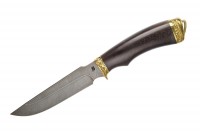 Нож Охотник (дамасская сталь), граб