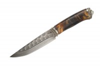 Нож Медведь (дамасская сталь, ручная ковка), акрил