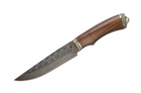 Нож Медведь (дамасская сталь, ручная ковка), палисандр