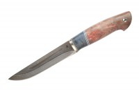 Нож Лань (дамасская сталь, ручная ковка), стабилизированное дерево