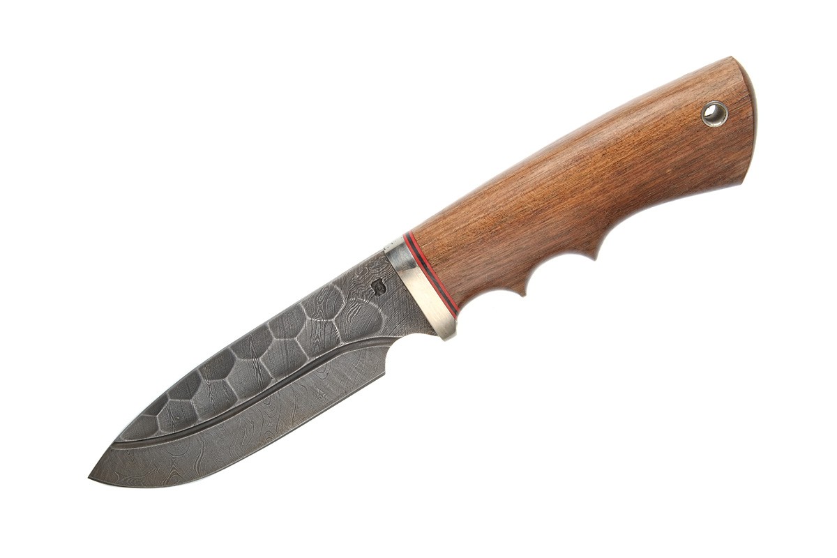 Нож Бобр (дамасская сталь, ручная ковка), бубинга