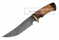 Нож Комар (дамасская сталь), береста