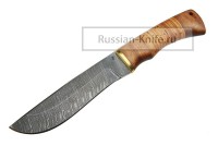 Нож Перун (дамасская сталь), береста