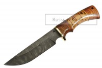 Нож Бриг (дамасская сталь), береста