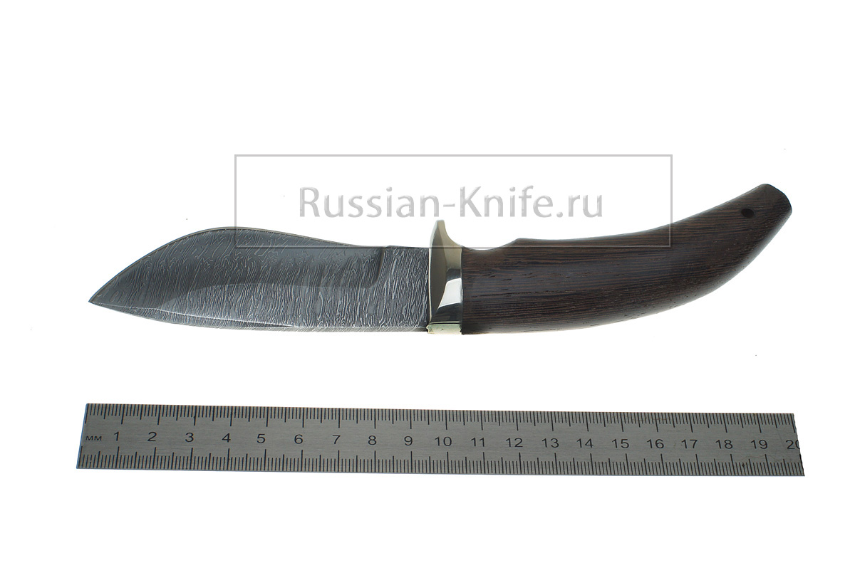 Нож Ёжик (дамасская сталь), венге