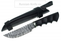 Нож Егерь (дамасская сталь)-ручная ковка,деревянные ножны