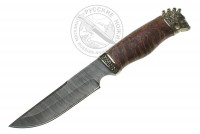 Нож "Золотоискатель" (дамасская сталь), карельская береза, А. Жбанов