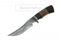 Нож Рыбак (дамасская сталь), береста+венге