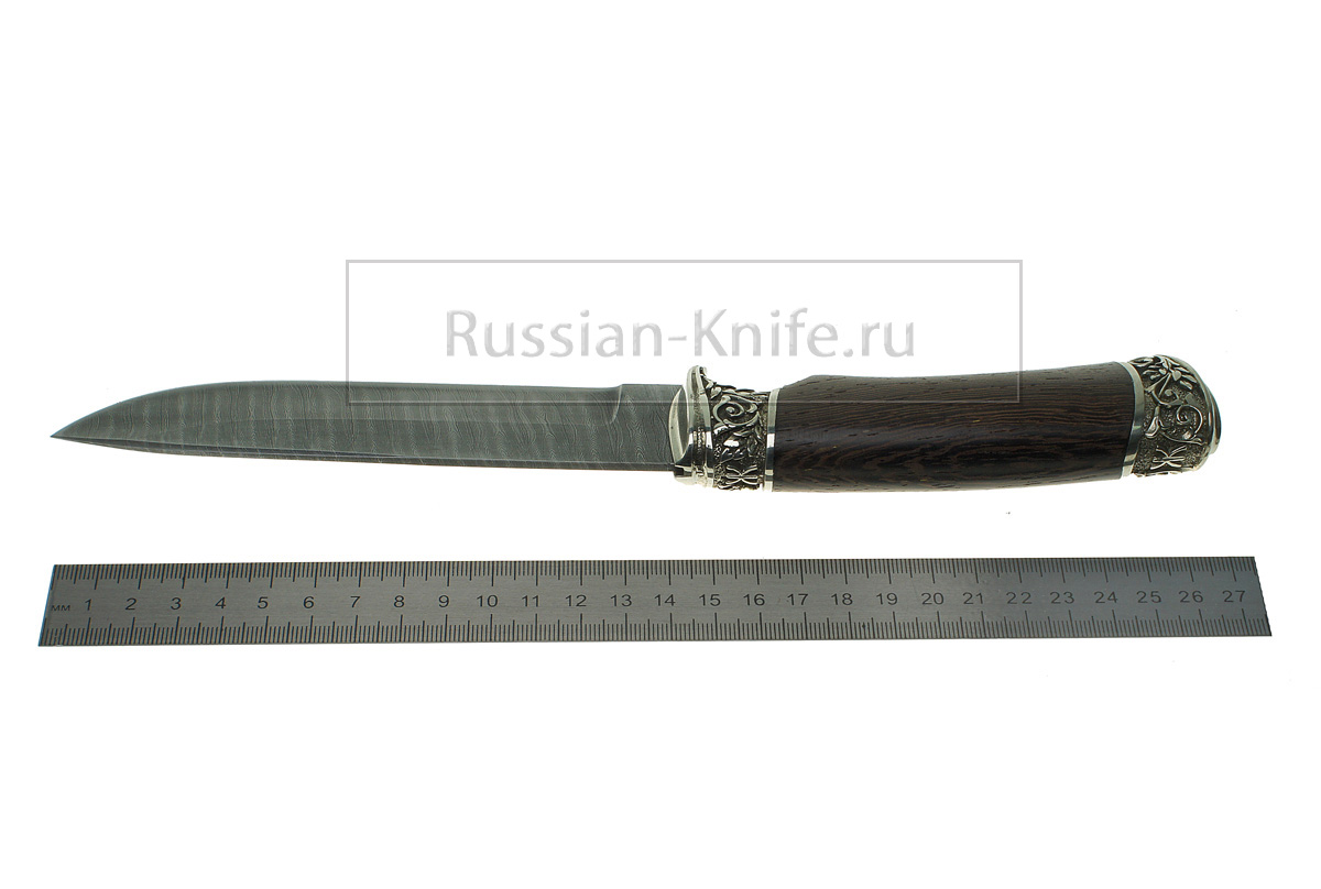 Нож Клык (дамасская сталь),венге