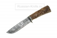 Нож Глухарь (дамасская сталь) А. Жбанов