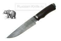 Нож Медведь (дамасская сталь), венге