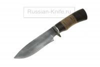 Нож "Волчица" (дамасская сталь), А. Жбанов, рукоять -  береста