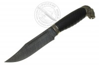 Нож Фин-2 (дамасская сталь), граб, резьба