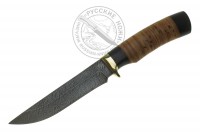 Нож Лань 3 (дамасская сталь), береста
