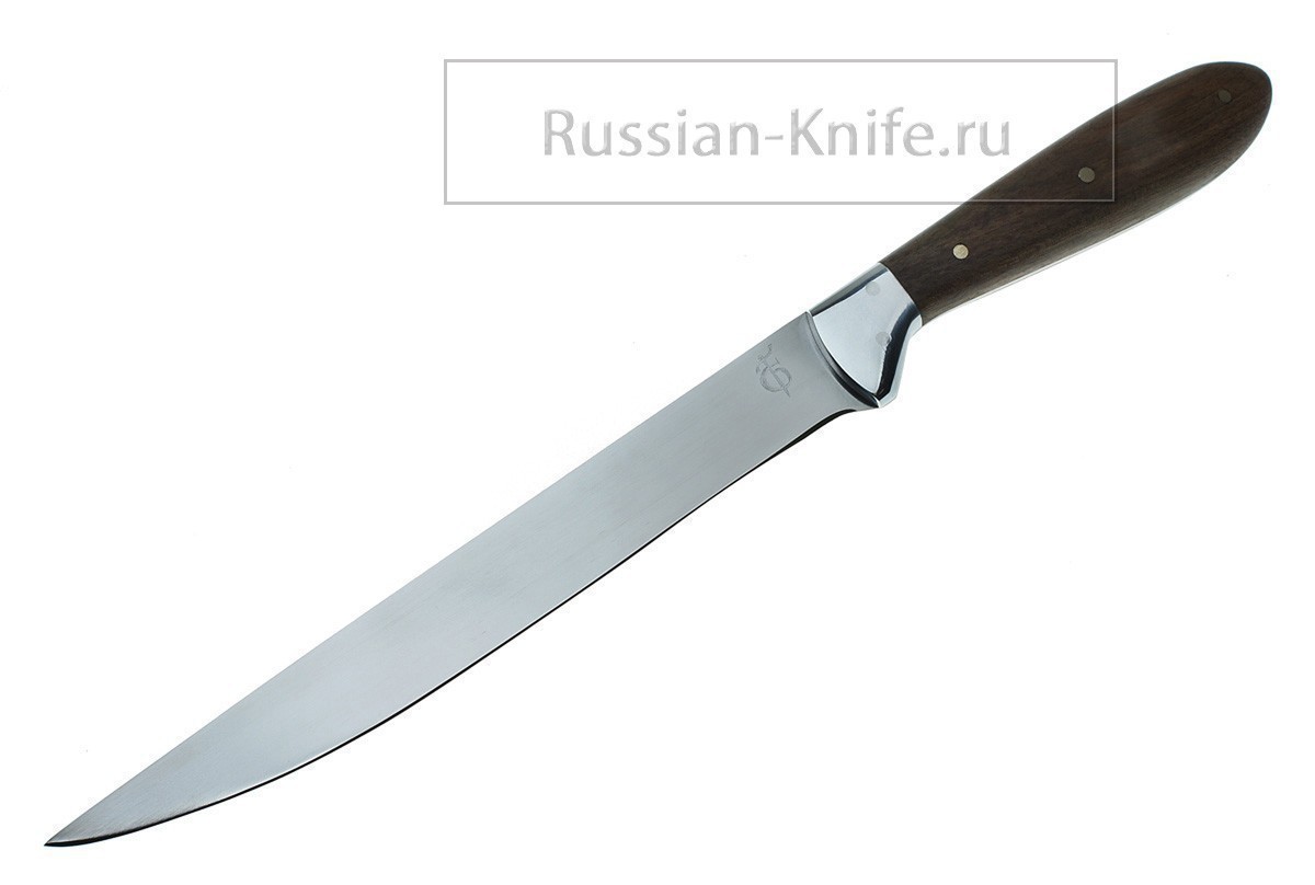 Фотография, картинка, Нож Филейный Нерпа-Русь, сталь 65Х13, орех