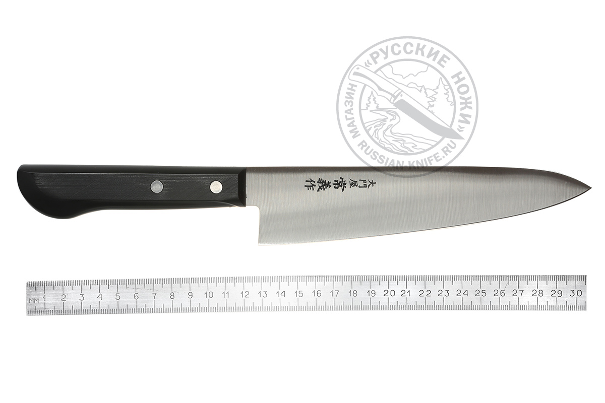 - Нож кухонный Шеф 180/305, молибден-ванадиевая сталь, рукоять ABC пластик DTY-03