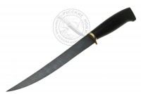 Нож Филейный (дамасская сталь), граб