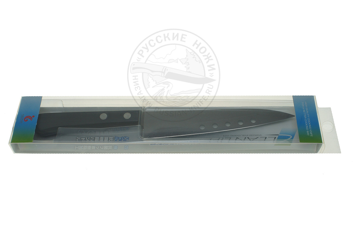 Нож универсальный, FA-100, Tojiro Teflon Series, 135 мм, сталь Mo-V покрытие Teflon, рукоять пластик