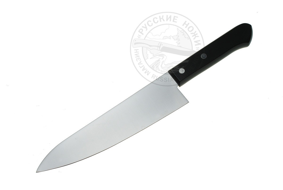 Фотография, картинка, Нож Шеф FC-563, Tojiro Zacks, 180 мм, сталь Мо-V, рукоять пластик, заточка серрейтор