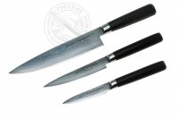 - Набор из 3 ножей SD-0220/G-10 "SAMURA DAMASCUS", в подарочной коробке, дамасск 67 слоев