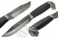 Нож Фин-2 (сталь Х12МФ), граб, резьба, литьё змей