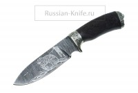 Нож "Бобр-1" (дамасская сталь) гравировка клинка