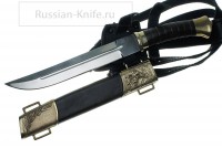 - Казачий нож Пластунский (сталь 95Х18) на ножнах худож. литье