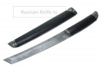 Нож "Самурай" (дамасская сталь), деревянные ножны, граб