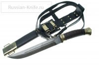 - Казачий  нож Пластунский (дамасская сталь), латунь