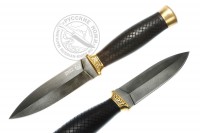 Нож "Тайга" (сталь Х12МФ) рукоять - граб, латунь, насечка
