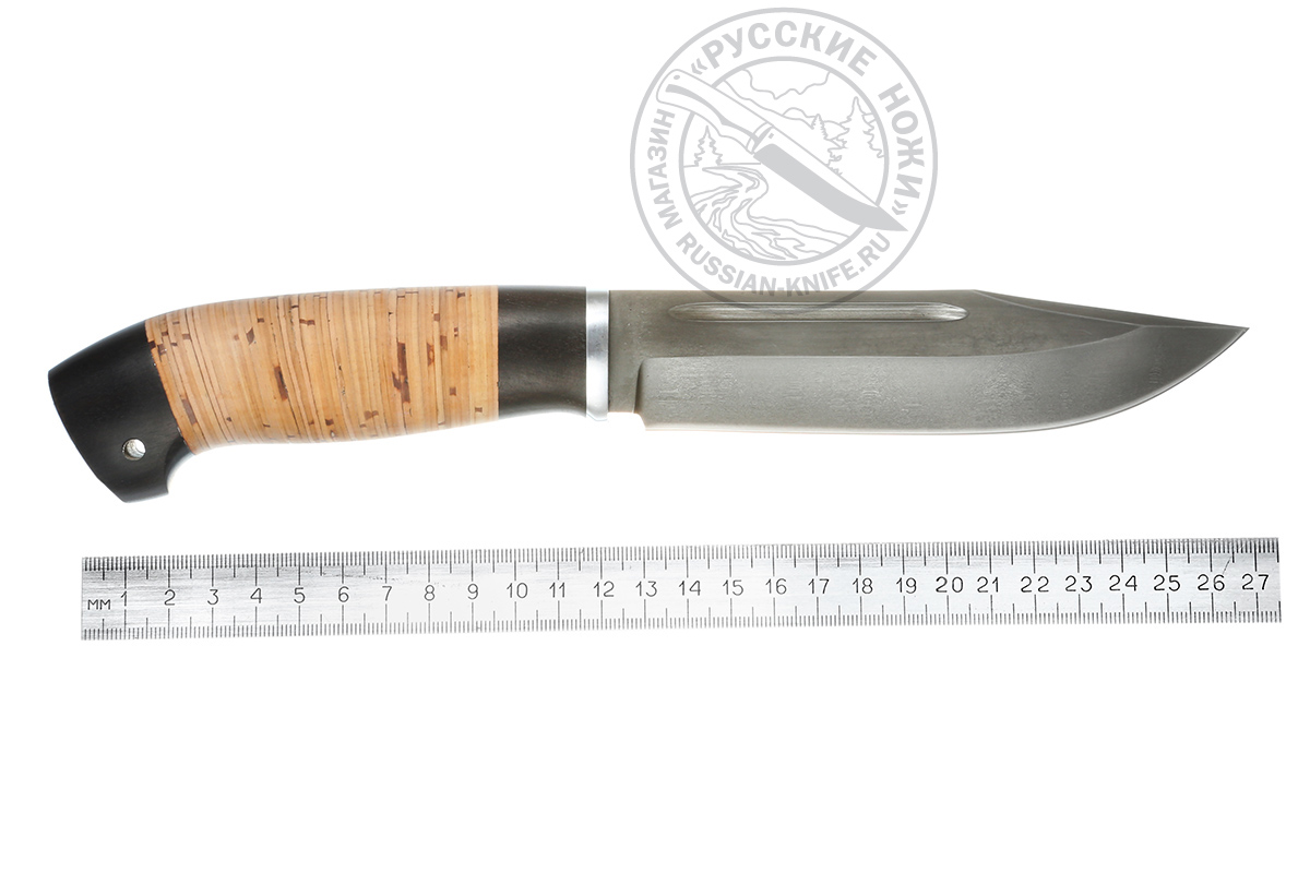 - Нож "Фин-2" (сталь Х12МФ), береста