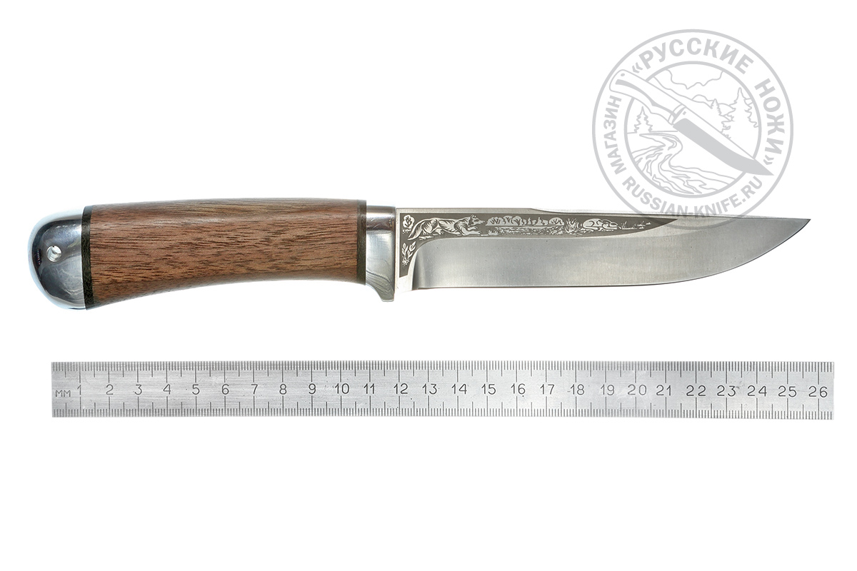 - Нож "Лиса" (сталь 95х18), дерево, компания АИР