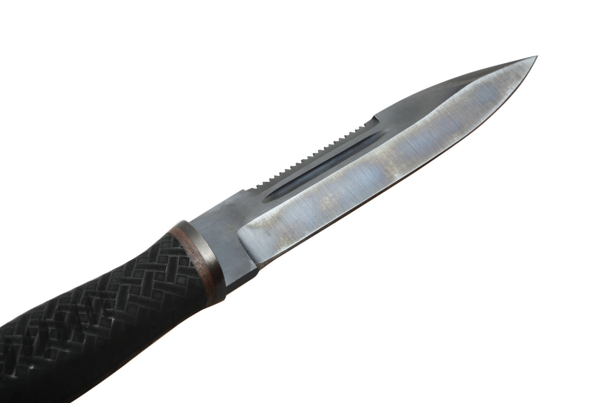 Нож Казак-2 (Сталь рессорная 65Г), резина