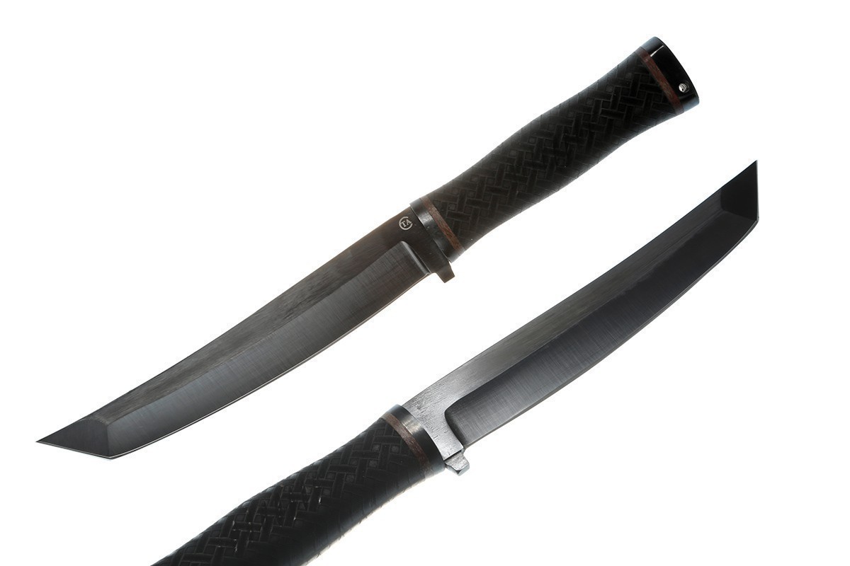 Фотография, картинка, Нож Прапор (сталь 65Г) черный, рукоять резина