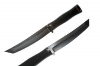 Нож Прапор (сталь 65Г) черный, рукоять резина